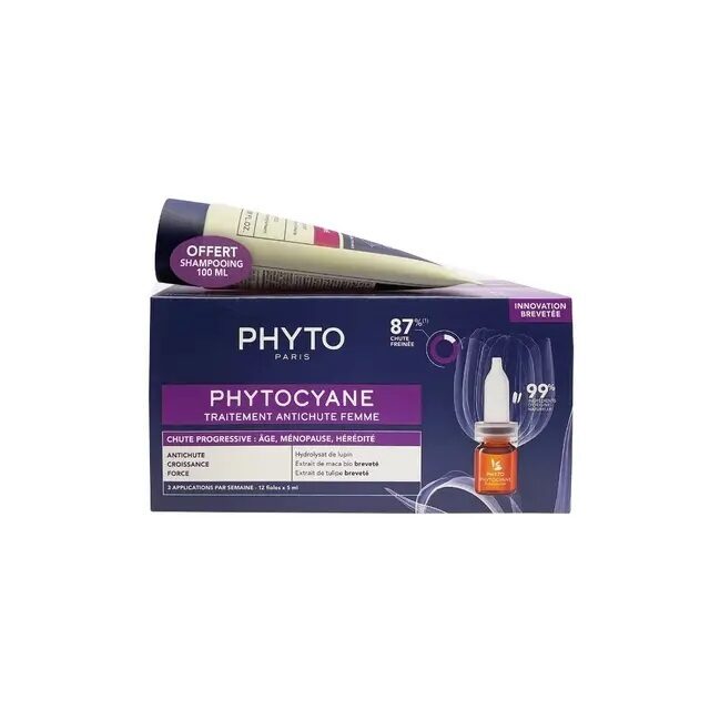 Phyto Phytocyane Progressive Ампулы против выпадения волос +100ml шампунь в подарок